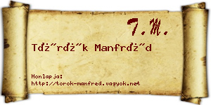Török Manfréd névjegykártya